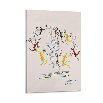 Amazon.co.jp: パブロ・ピカソ 青春のダンス 絵画ポスター 印刷